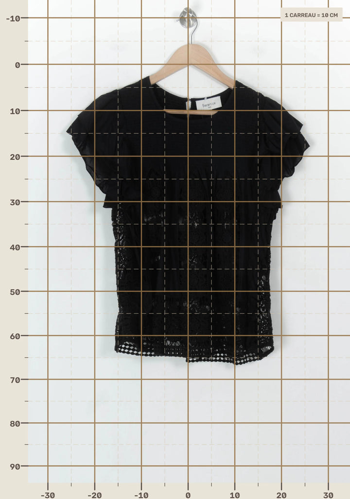 Blouse Noire - Taille L/40 de la marque Bérénice | PARAD118402 - Vendu par Paradigme - Image 4