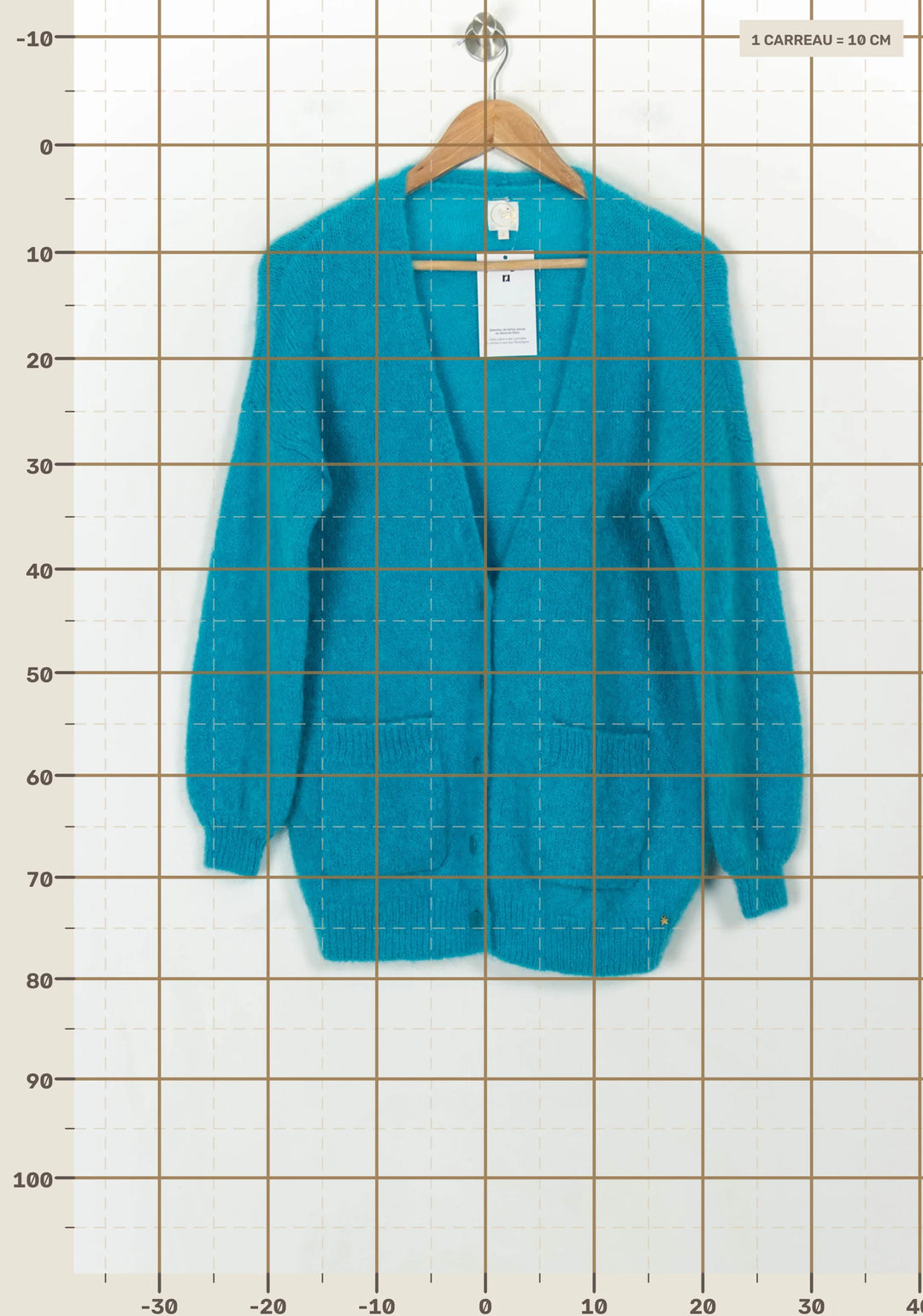Cardigan Bleu - Taille L/40 de la marque Des petits hauts | PARAD118405 - Vendu par Paradigme - Image 4