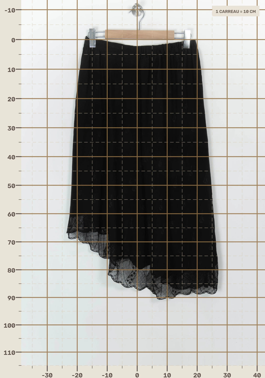 Jupe Asymétrique Noire - Taille L/40 de la marque Zadig&amp;Voltaire | PARAD118406 - Vendu par Paradigme - Image 4