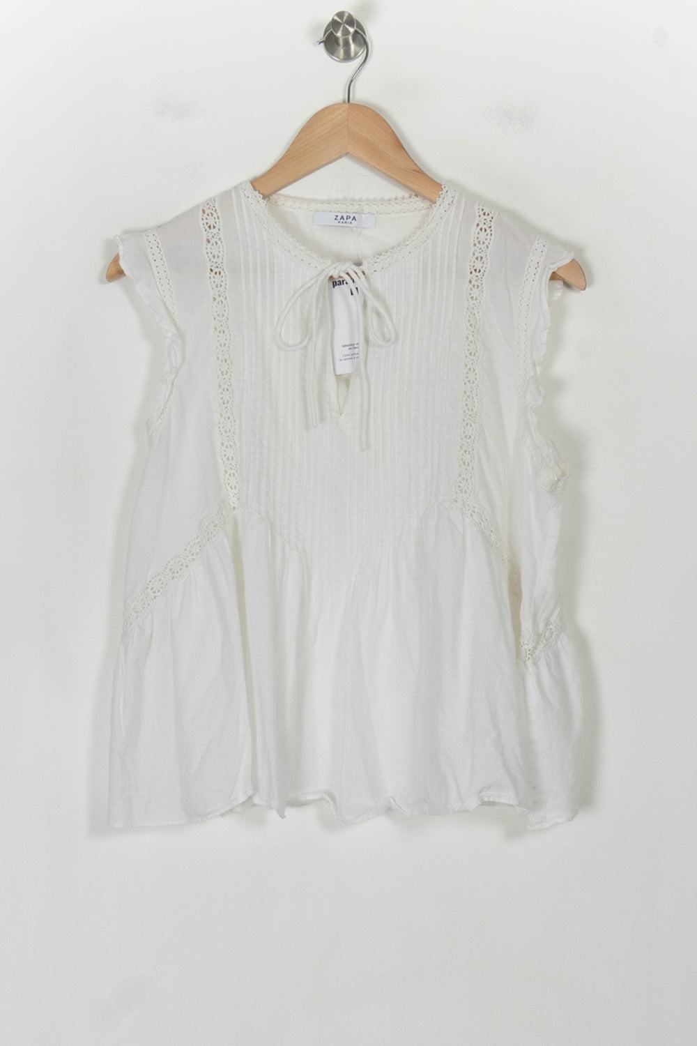 Blouse Blanche - Taille L/40 de la marque ZAPA | PARAD118407 - Vendu par Paradigme - Image 2