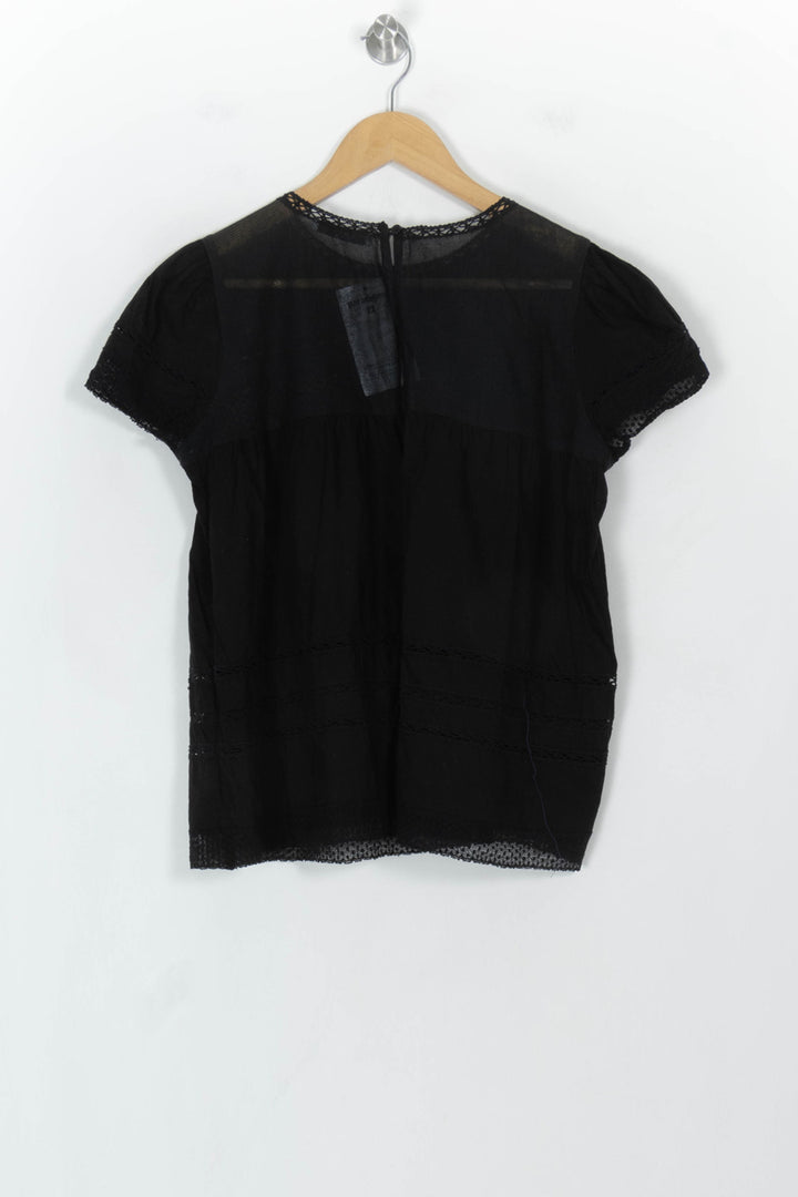 Blouse Noire - Taille L/40 de la marque ZAPA | PARAD118408 - Vendu par Paradigme - Image 5