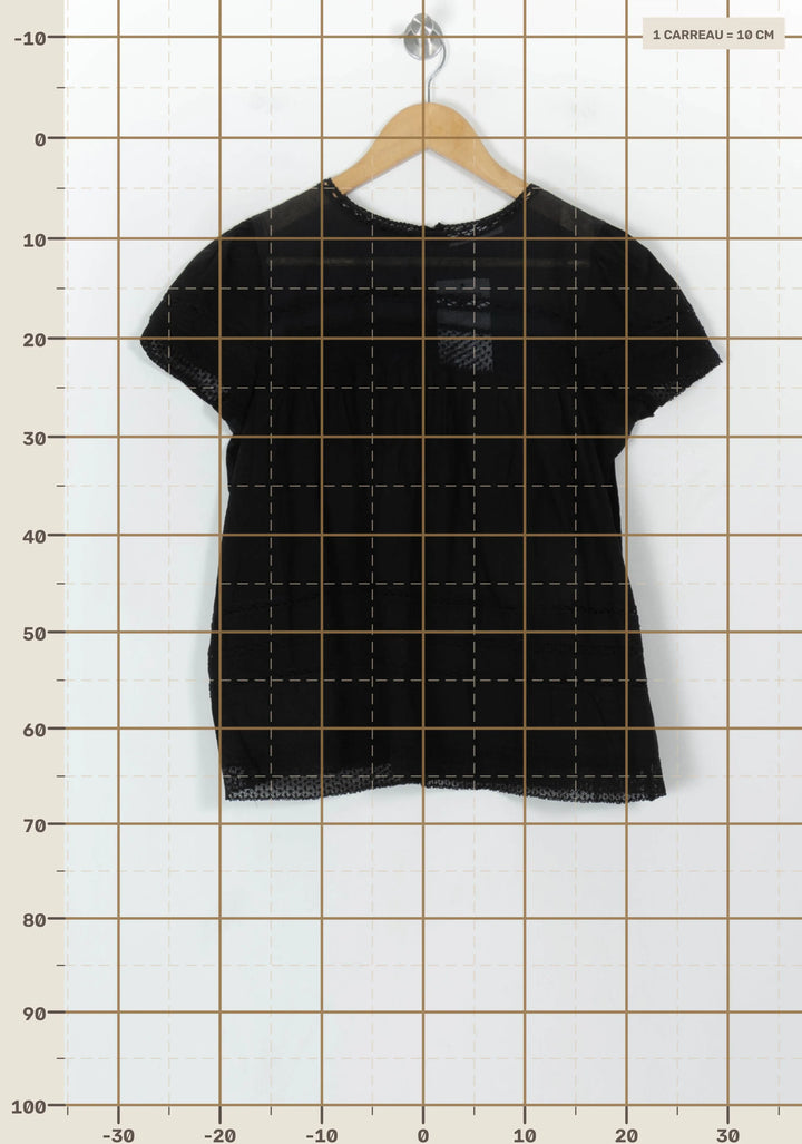 Blouse Noire - Taille L/40 de la marque ZAPA | PARAD118408 - Vendu par Paradigme - Image 4