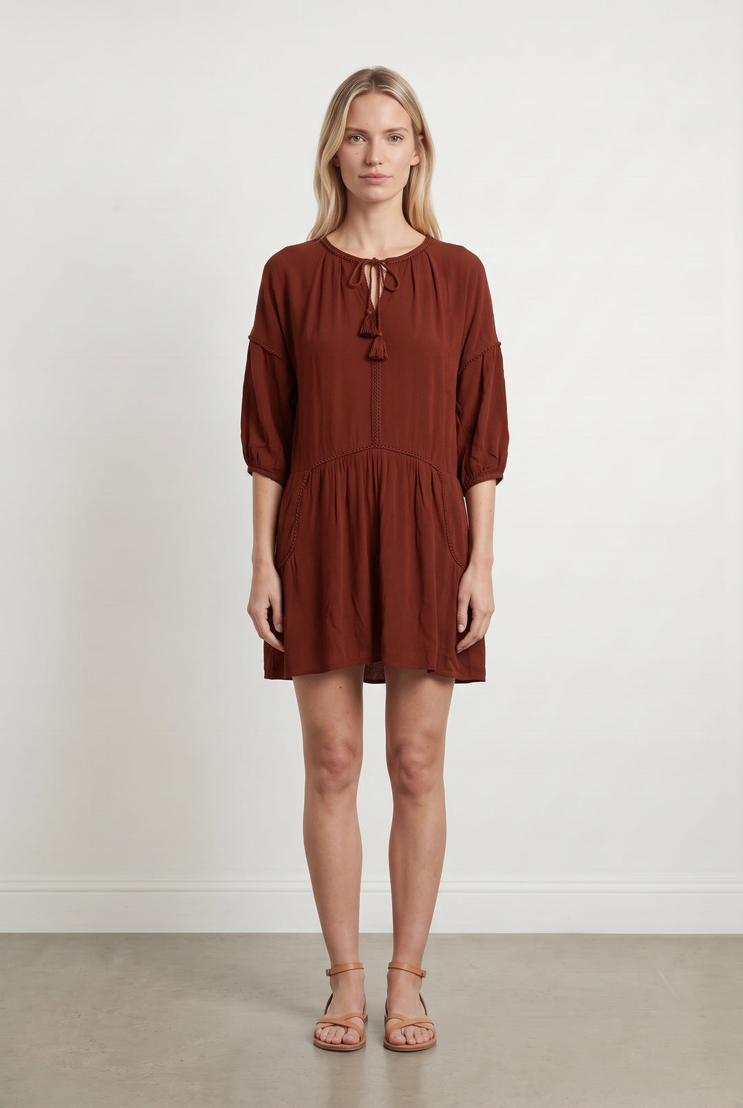 Robe Courte Bordeaux - Taille M/38 de la marque Comptoir des Cotonniers | PARAD118414 - Vendu par Paradigme - Image 1