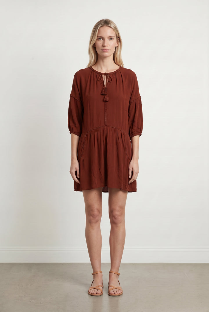 Robe Courte Bordeaux - Taille M/38 de la marque Comptoir des Cotonniers | PARAD118414 - Vendu par Paradigme - Image 1