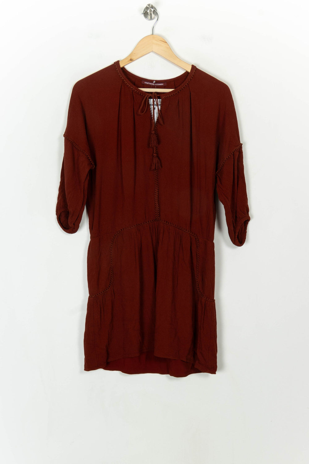 Robe Courte Bordeaux - Taille M/38 de la marque Comptoir des Cotonniers | PARAD118414 - Vendu par Paradigme - Image 2