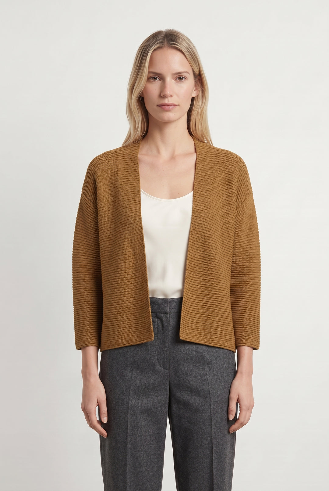 Cardigan Marron - Taille M/38 de la marque La Fée Maraboutée | PARAD118419 - Vendu par Paradigme - Image 1