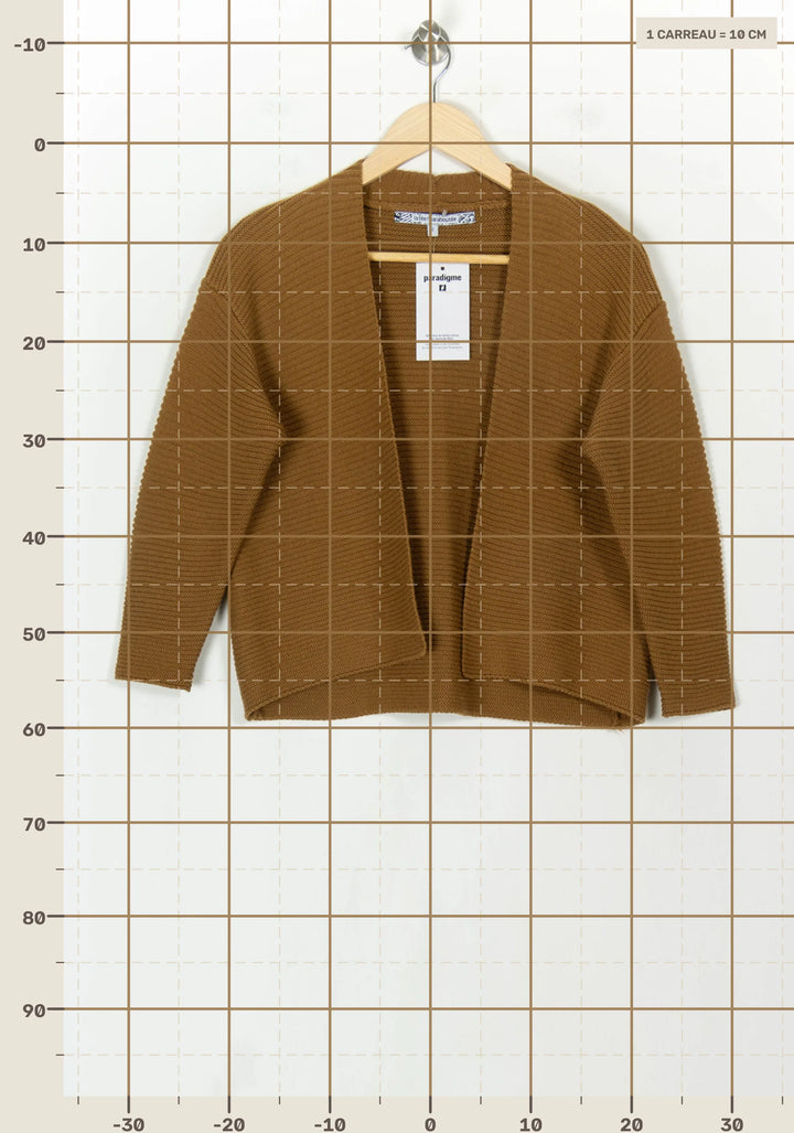 Cardigan Marron - Taille M/38 de la marque La Fée Maraboutée | PARAD118419 - Vendu par Paradigme - Image 4