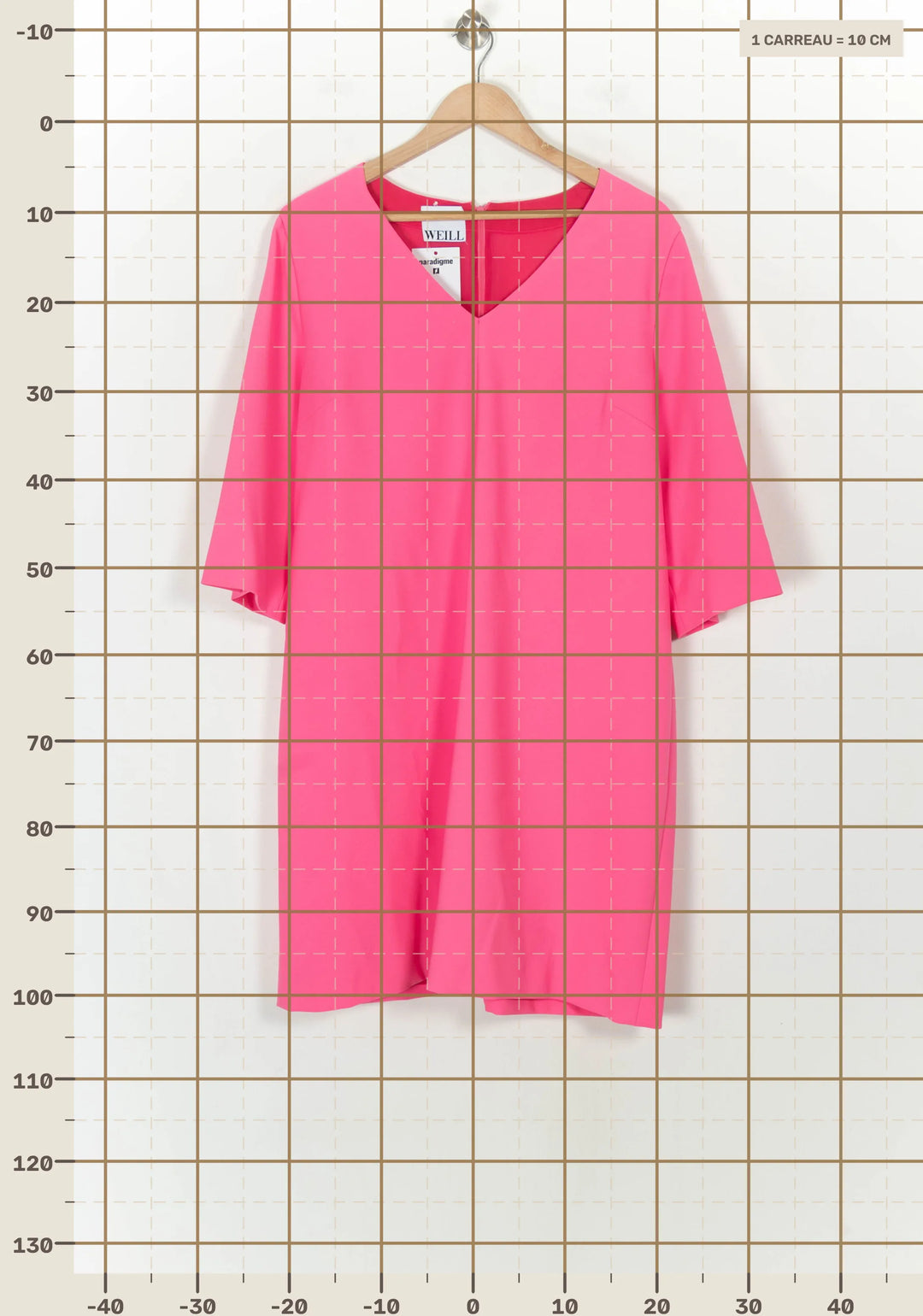 Robe Rose - Taille XXXL/46 de la marque Weill | PARAD118420 - Vendu par Paradigme - Image 4