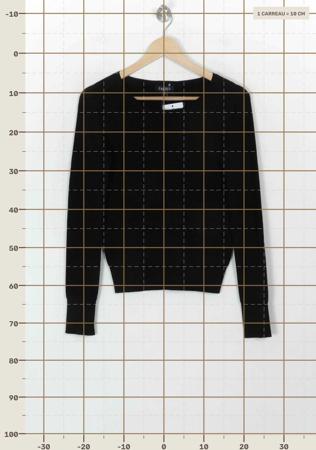 Pull Noir - Taille XS/34 de la marque Caroll | PARAD118422 - Vendu par Paradigme - Image 4