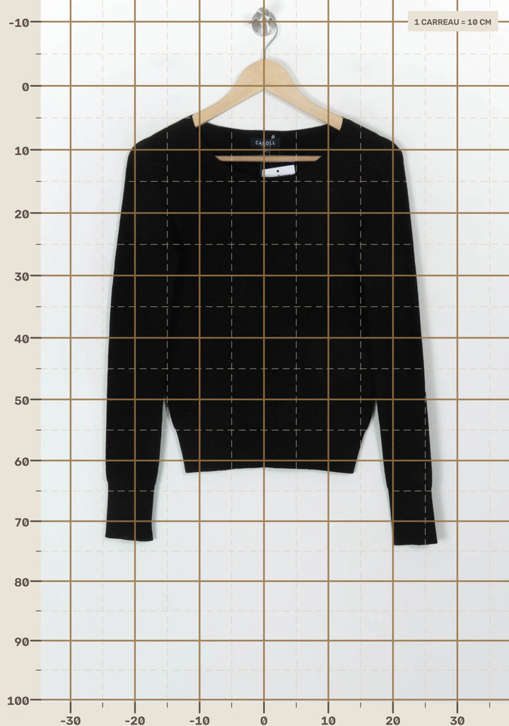 Pull Noir - Taille XS/34 de la marque Caroll | PARAD118422 - Vendu par Paradigme - Image 4