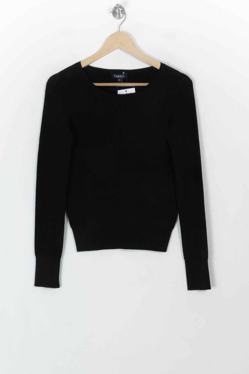 Pull Noir - Taille XS/34 de la marque Caroll | PARAD118422 - Vendu par Paradigme - Image 2