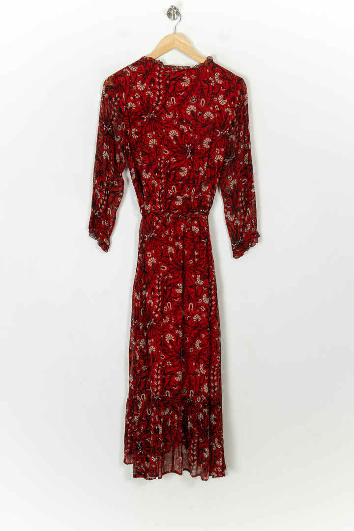 Robe Longue Rouge et Beige - Taille L/40 de la marque Stella Forest | PARAD118423 - Vendu par Paradigme - Image 5