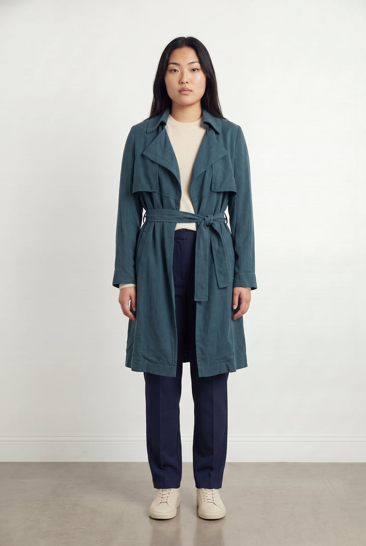 Trench Bleu - Taille L/40 de la marque IKKS | PARAD118425 - Vendu par Paradigme - Image 1