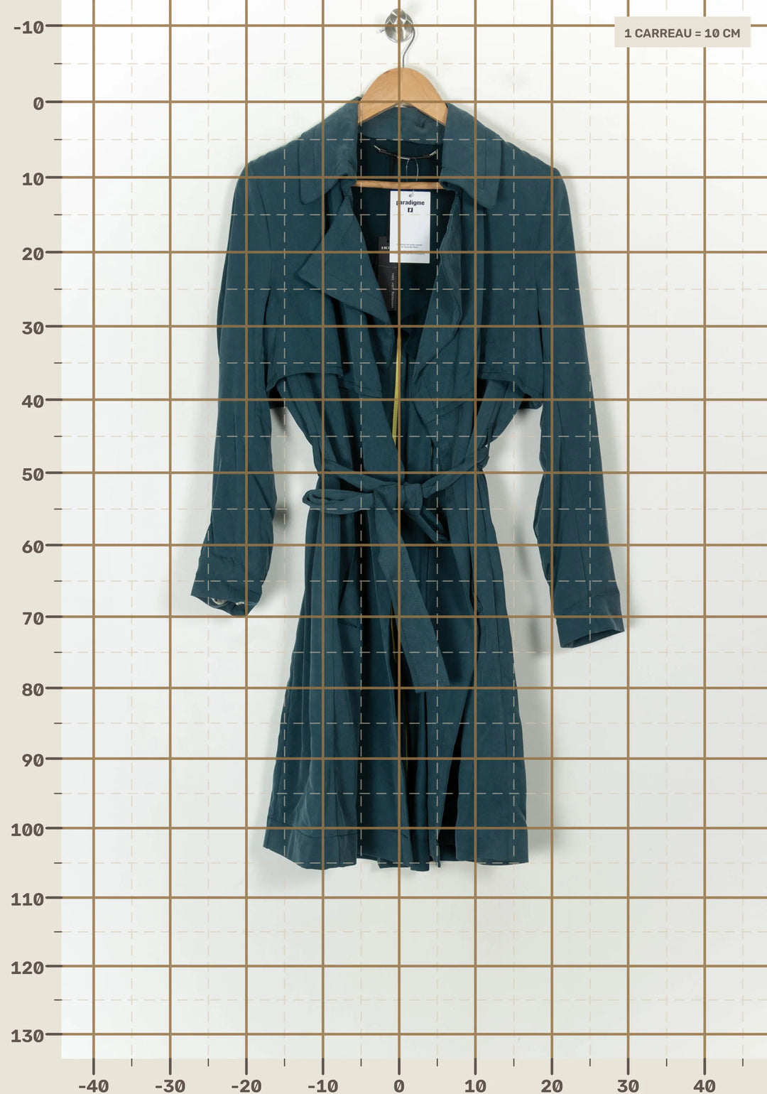 Trench Bleu - Taille L/40 de la marque IKKS | PARAD118425 - Vendu par Paradigme - Image 4