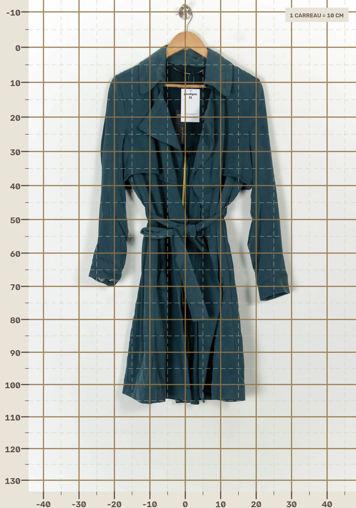 Trench Bleu - Taille L/40 de la marque IKKS | PARAD118425 - Vendu par Paradigme - Image 4