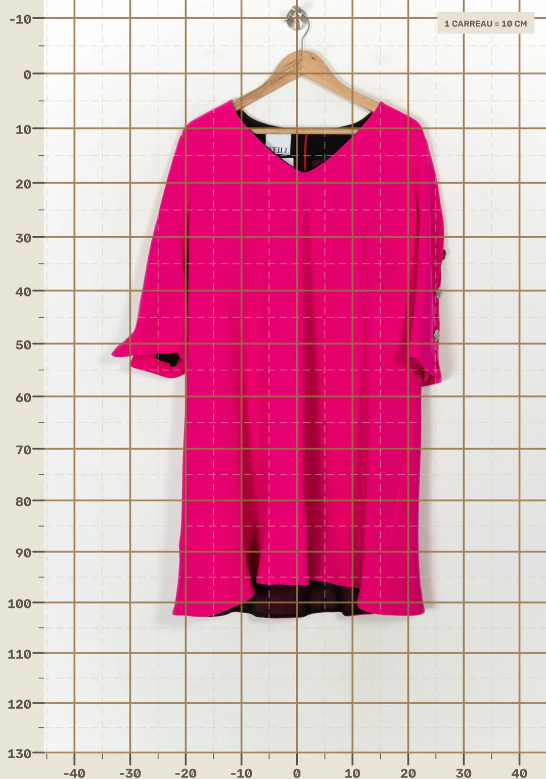 Robe Rose - Taille XXXL/46 de la marque Weill | PARAD118426 - Vendu par Paradigme - Image 4