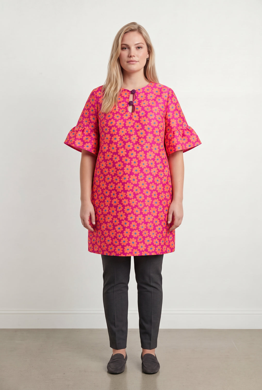 Robe Rose et Orange - Taille XXXL/46 de la marque Weill | PARAD118427 - Vendu par Paradigme - Image 1