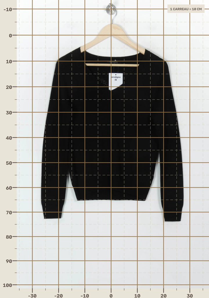Pull Noir - Taille XS/34 de la marque IKKS | PARAD118428 - Vendu par Paradigme - Image 4