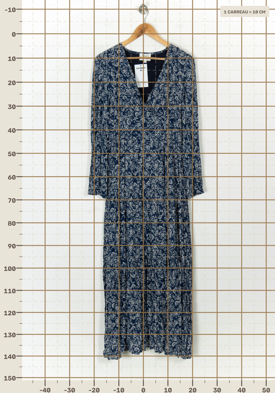 Robe Longue Bleu et Blanc - Taille M/38 de la marque Maison 123 | PARAD118430 - Vendu par Paradigme - Image 4