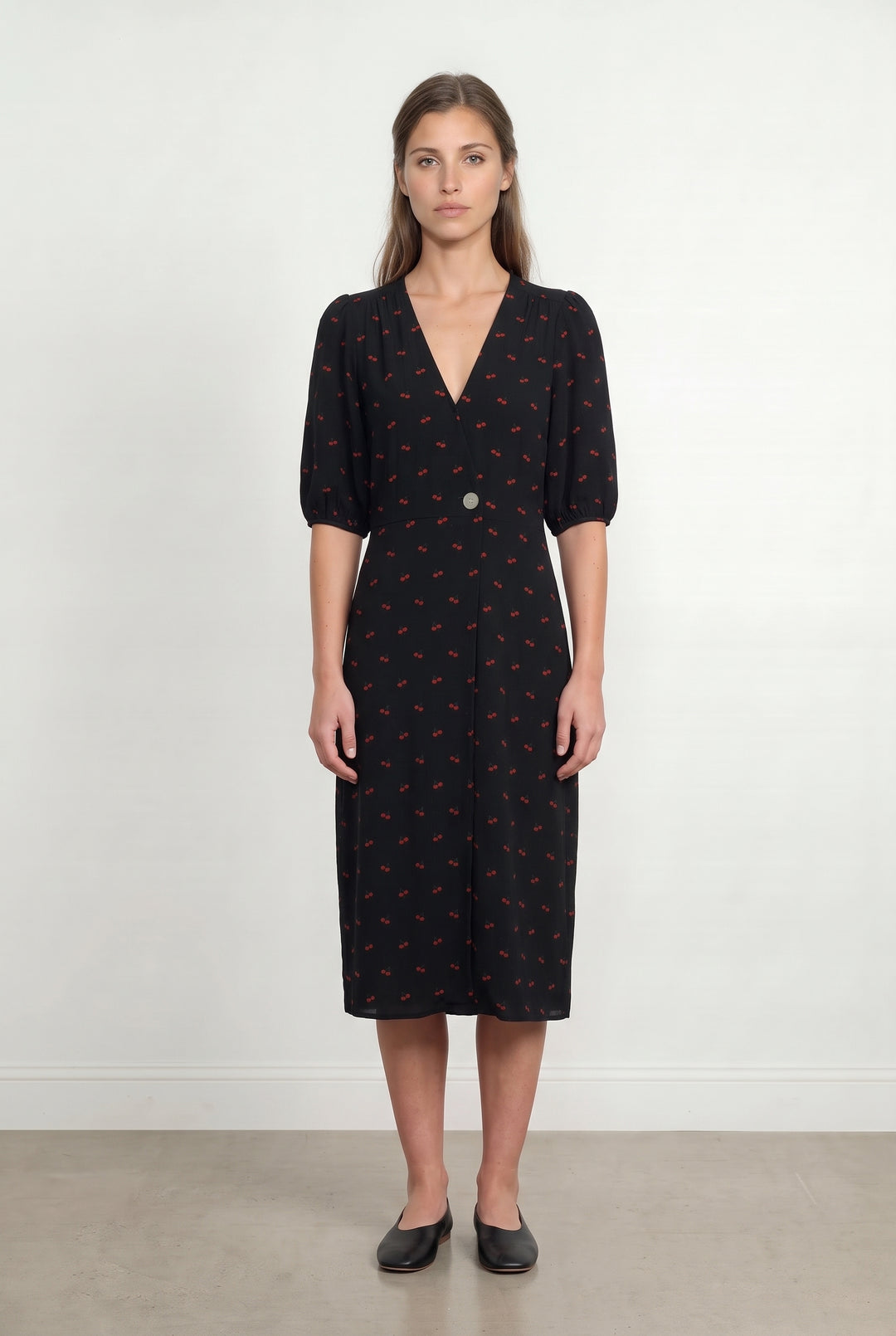 Robe Midi Noire et Rouge - Taille M/38 de la marque Rouje | PARAD118433 - Vendu par Paradigme - Image 1