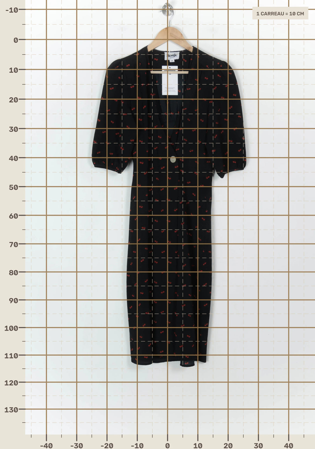 Robe Midi Noire et Rouge - Taille M/38 de la marque Rouje | PARAD118433 - Vendu par Paradigme - Image 4