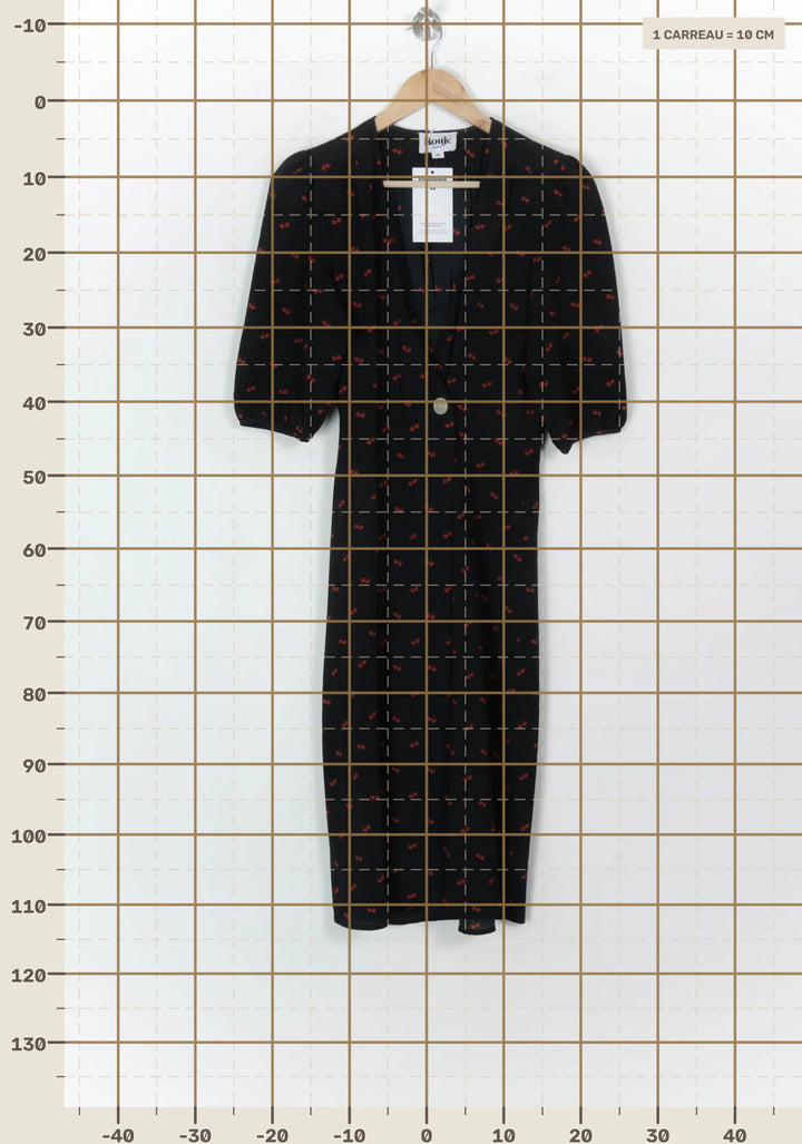 Robe Midi Noire et Rouge - Taille M/38 de la marque Rouje | PARAD118433 - Vendu par Paradigme - Image 4