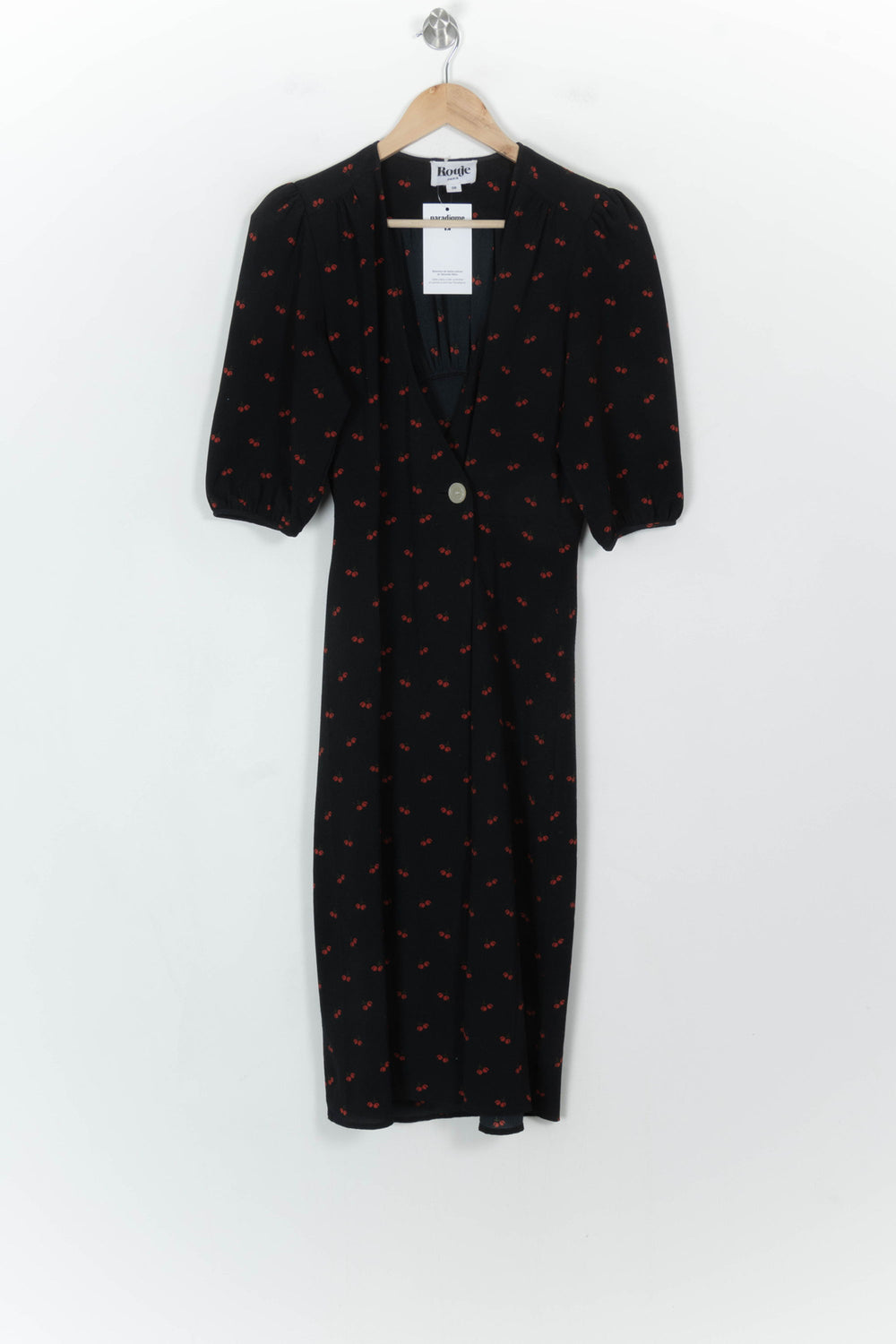 Robe Midi Noire et Rouge - Taille M/38 de la marque Rouje | PARAD118433 - Vendu par Paradigme - Image 2