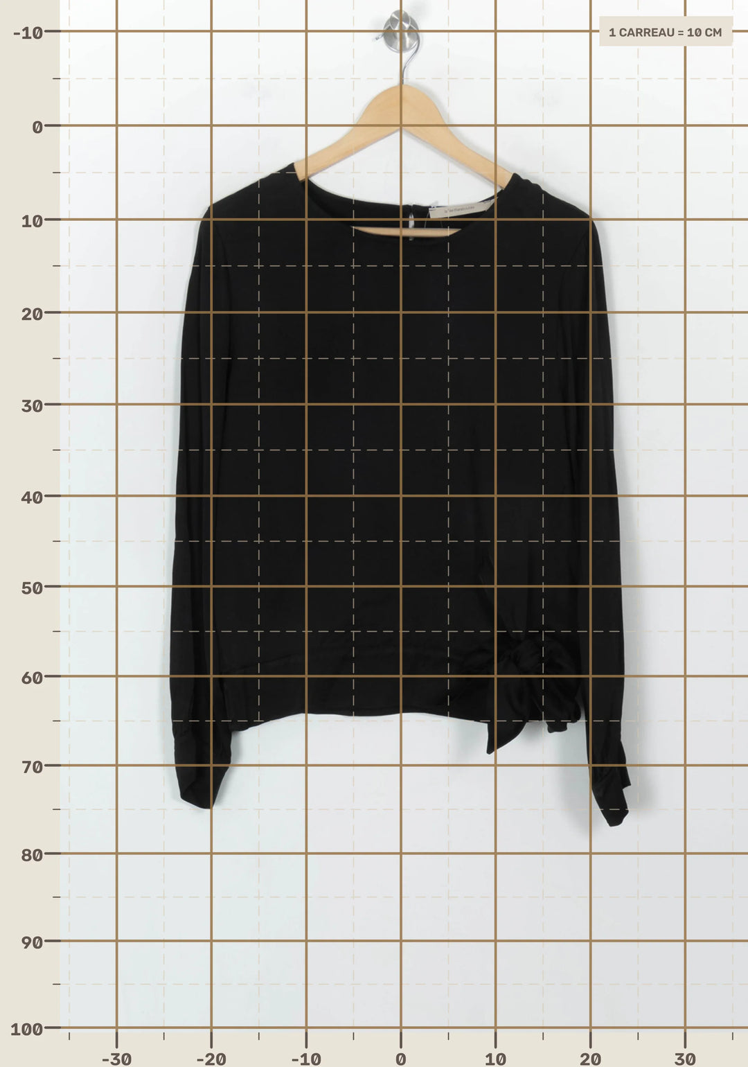 Blouse Noire - Taille XXL/44 de la marque La Fée Maraboutée | PARAD118437 - Vendu par Paradigme - Image 4
