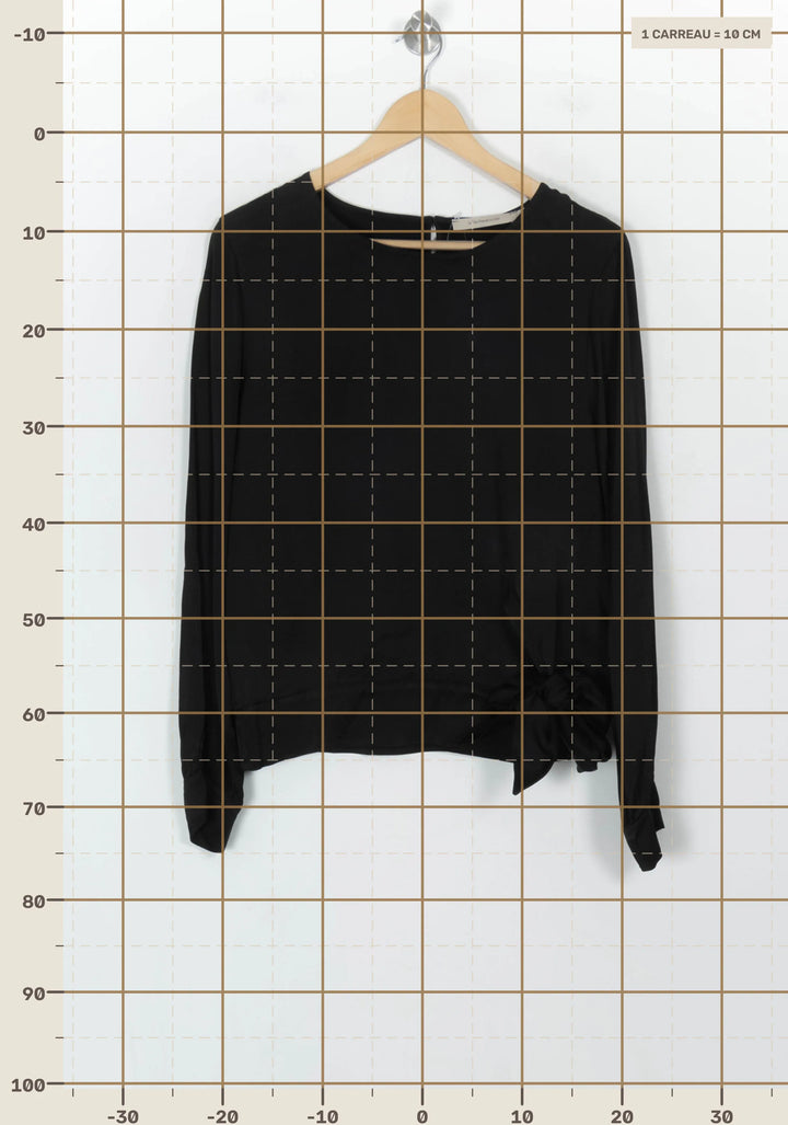Blouse Noire - Taille XXL/44 de la marque La Fée Maraboutée | PARAD118437 - Vendu par Paradigme - Image 4