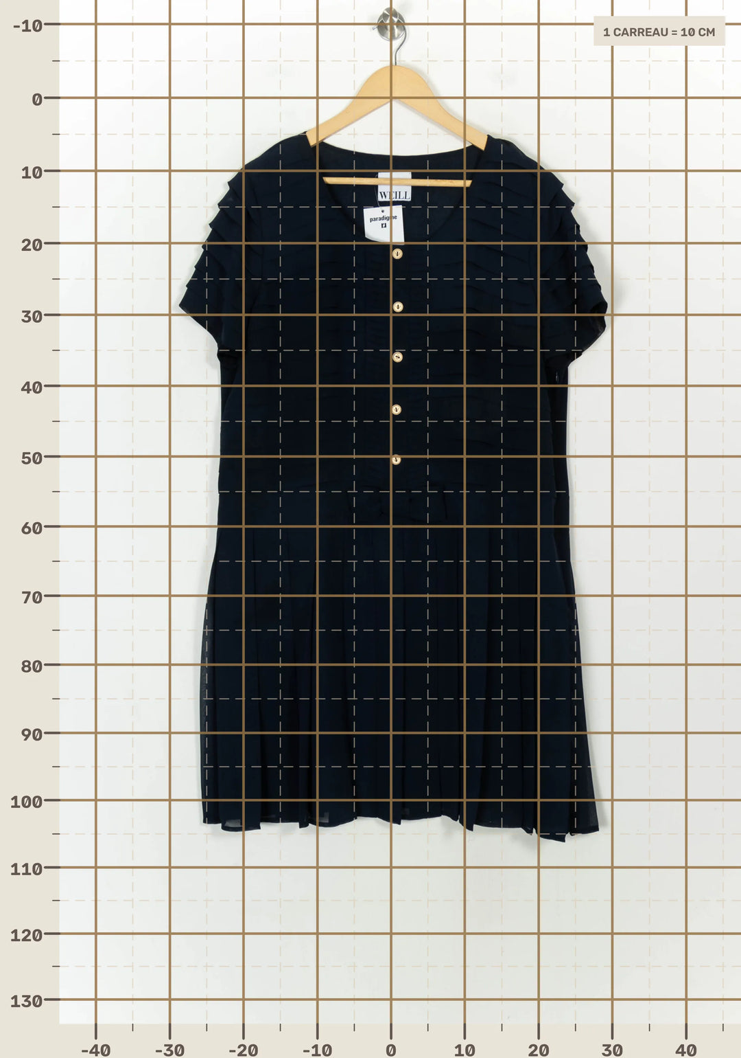 Robe Plissée Bleue - Taille XXXL/46 de la marque Weill | PARAD118438 - Vendu par Paradigme - Image 4