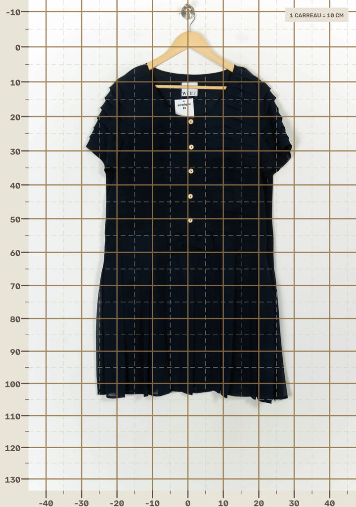 Robe Plissée Bleue - Taille XXXL/46 de la marque Weill | PARAD118438 - Vendu par Paradigme - Image 4