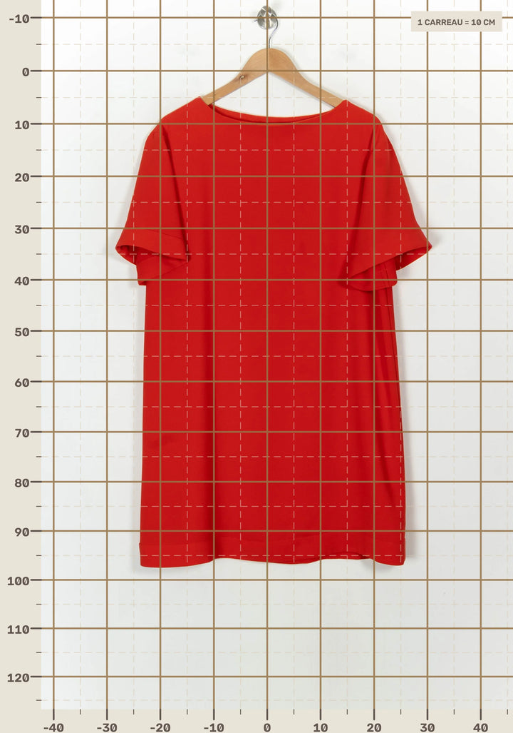 Robe Droite Rouge - Taille XL/42 de la marque ZAPA | PARAD118439 - Vendu par Paradigme - Image 4