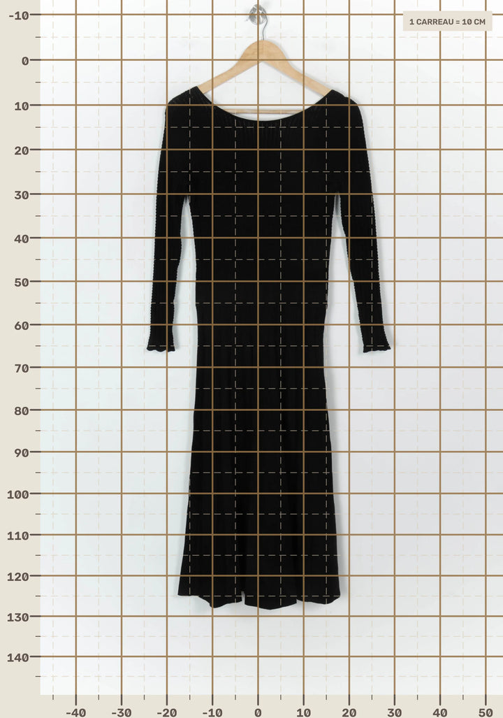 Robe Midi Noire - Taille M/38 de la marque Sézane | PARAD118440 - Vendu par Paradigme - Image 4