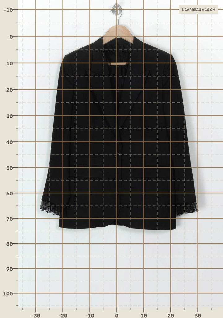 Veste Noire - Taille S/36 de la marque The Kooples | PARAD118442 - Vendu par Paradigme - Image 4