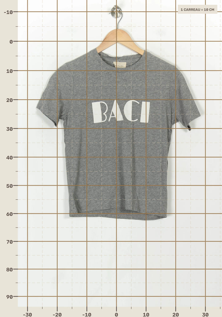 Tee-shirt Gris - Taille S/36 de la marque Sézane | PARAD118443 - Vendu par Paradigme - Image 4