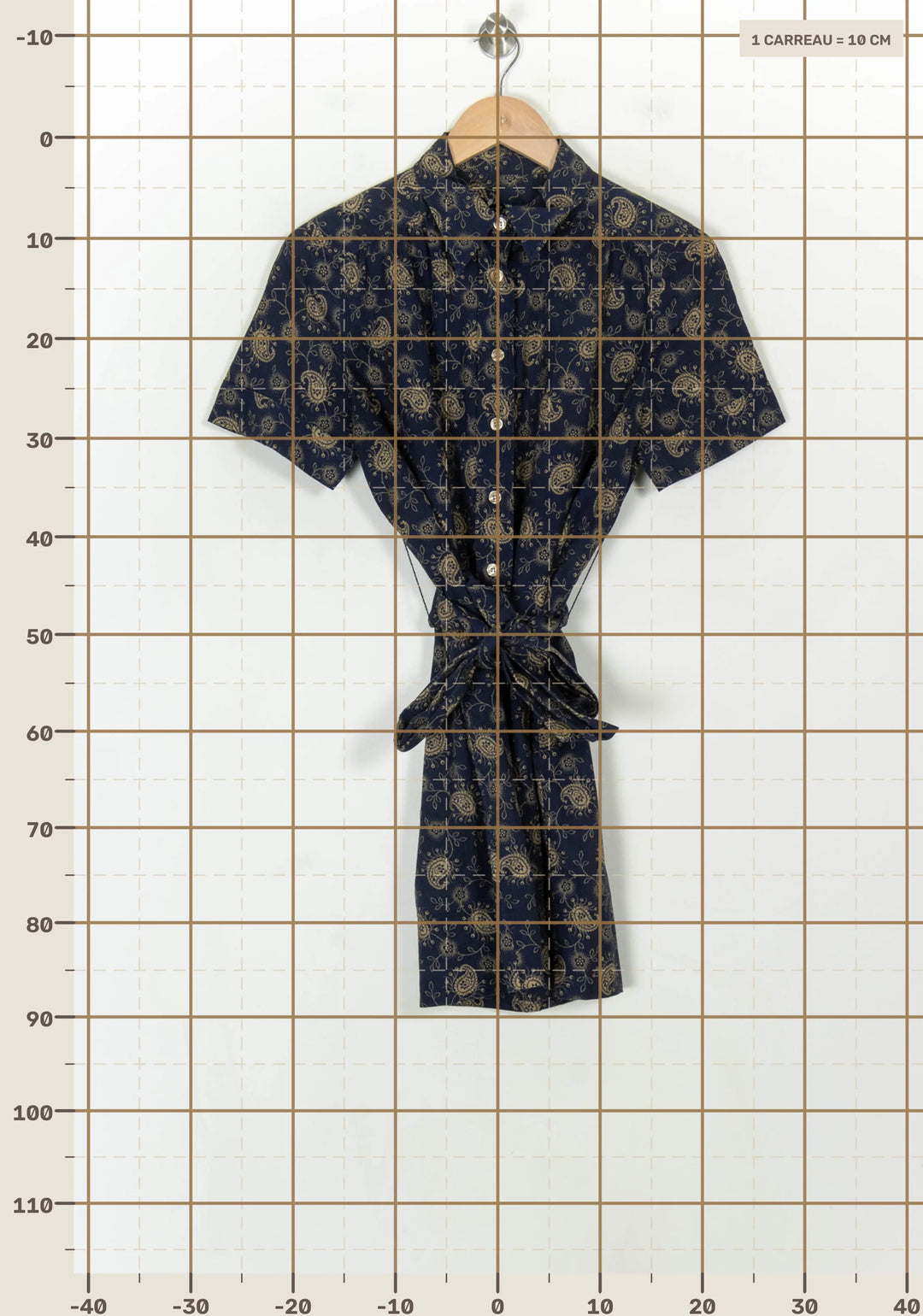 Robe Chemisier Bleue et Jaune - Taille XS/34 de la marque Soeur | PARAD118445 - Vendu par Paradigme - Image 4