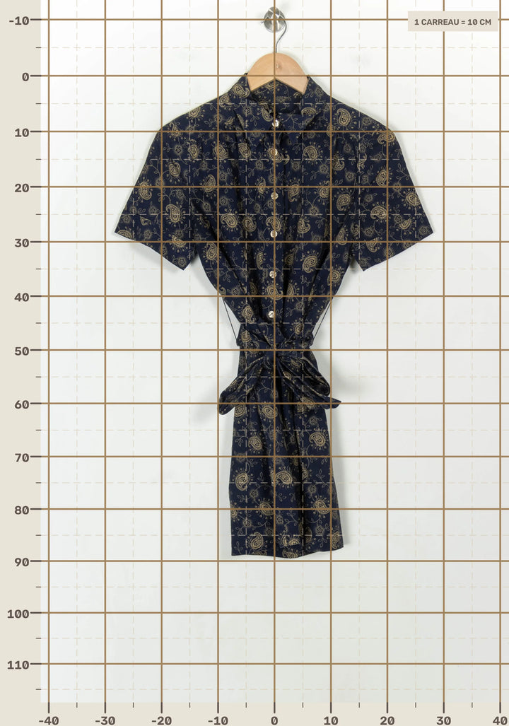 Robe Chemisier Bleue et Jaune - Taille XS/34 de la marque Soeur | PARAD118445 - Vendu par Paradigme - Image 4