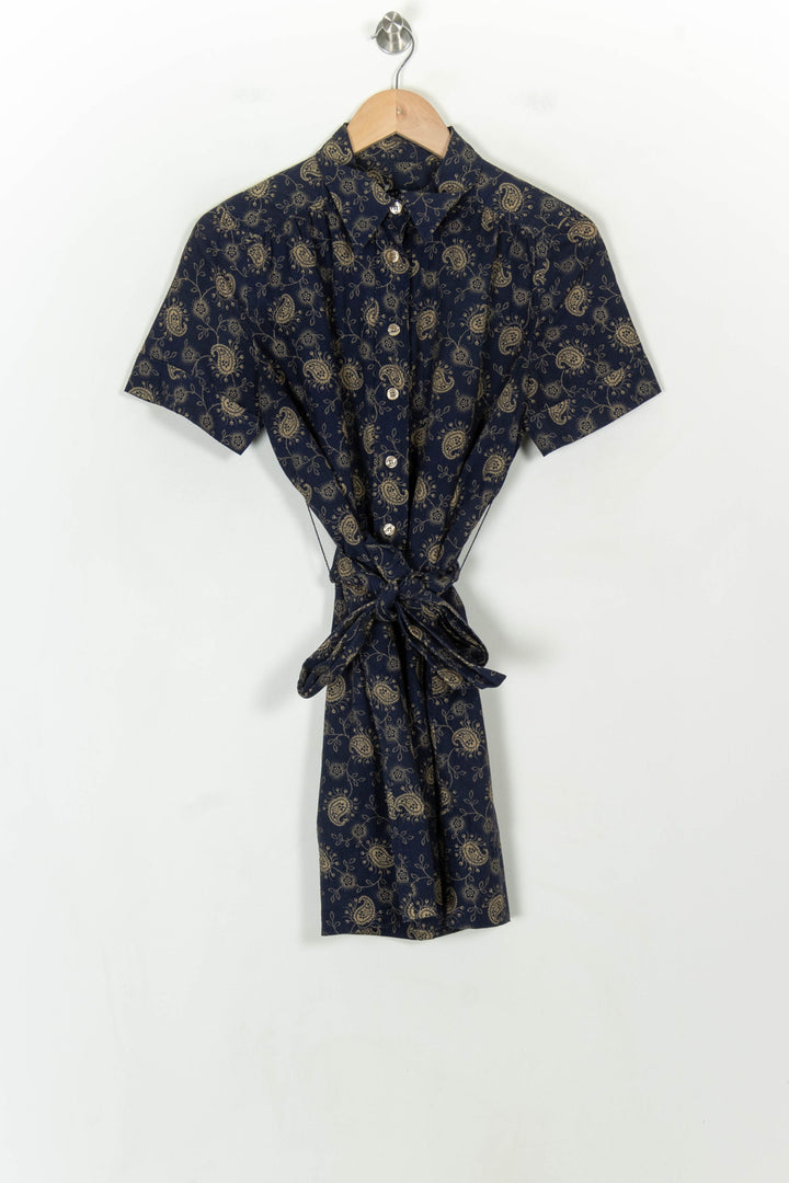 Robe Chemisier Bleue et Jaune - Taille XS/34 de la marque Soeur | PARAD118445 - Vendu par Paradigme - Image 2