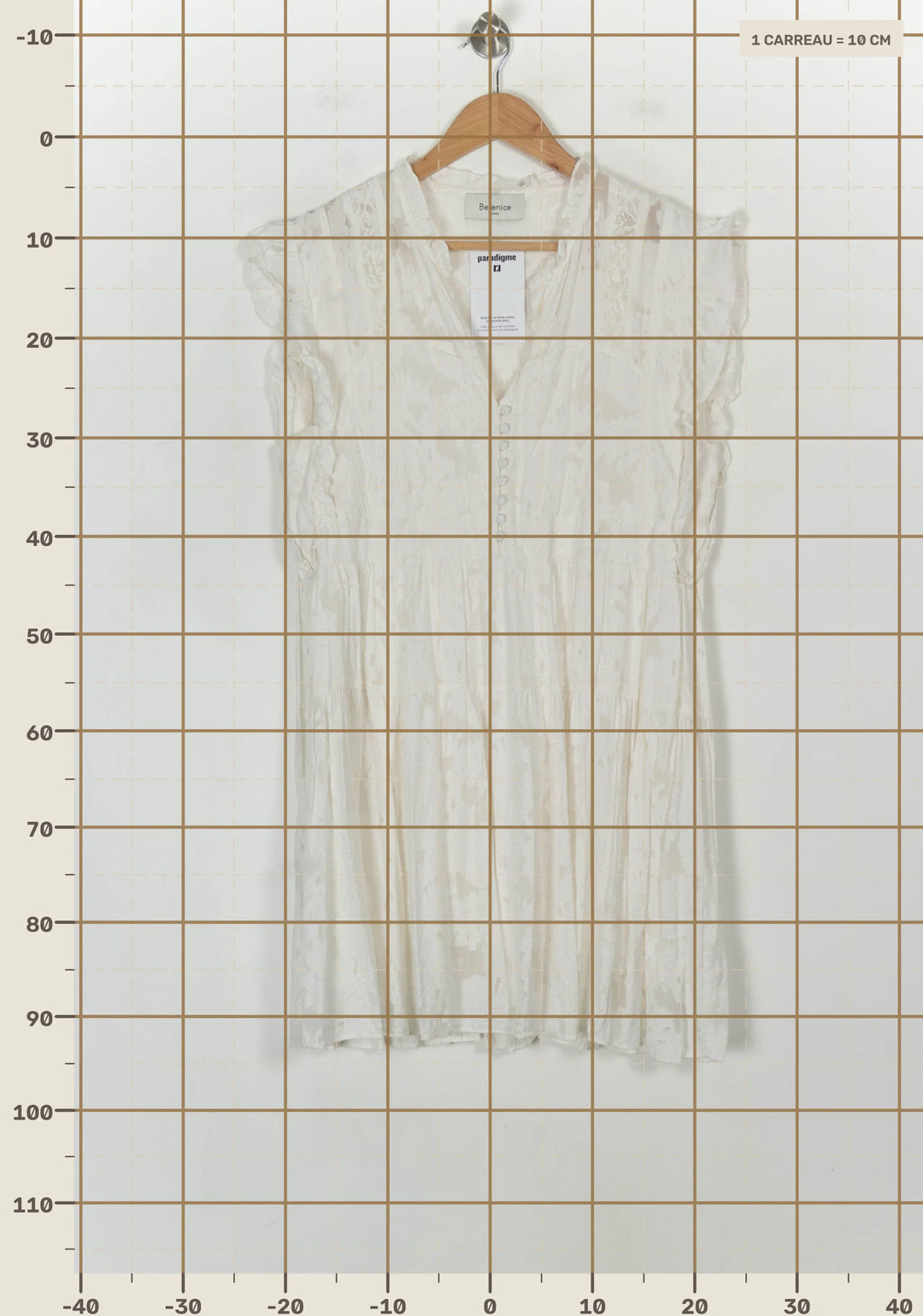 Robe Courte Blanche - Taille L/40 de la marque Bérénice | PARAD118447 - Vendu par Paradigme - Image 4