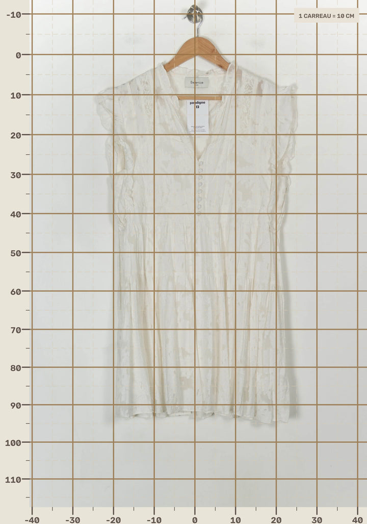 Robe Courte Blanche - Taille L/40 de la marque Bérénice | PARAD118447 - Vendu par Paradigme - Image 4