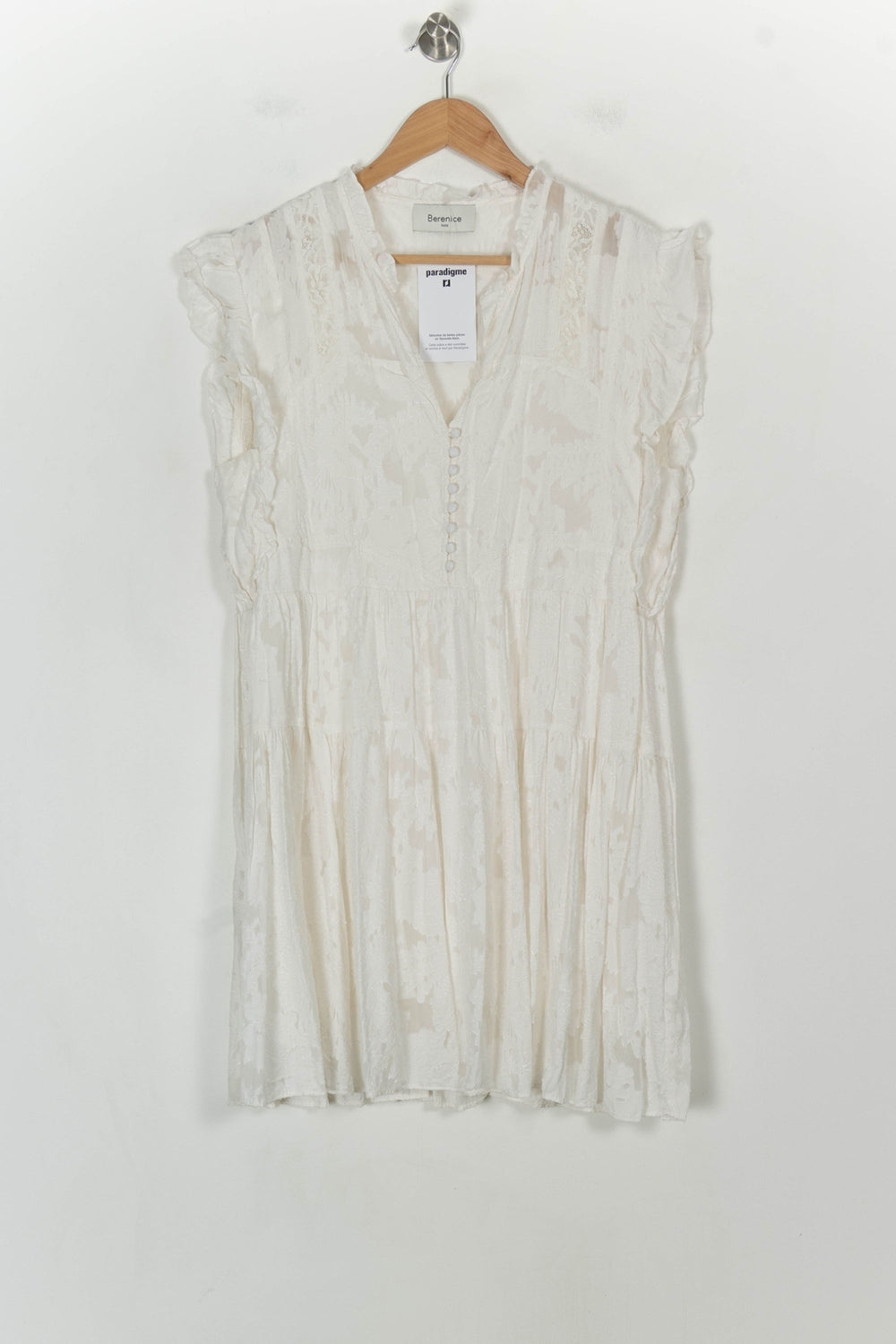 Robe Courte Blanche - Taille L/40 de la marque Bérénice | PARAD118447 - Vendu par Paradigme - Image 2