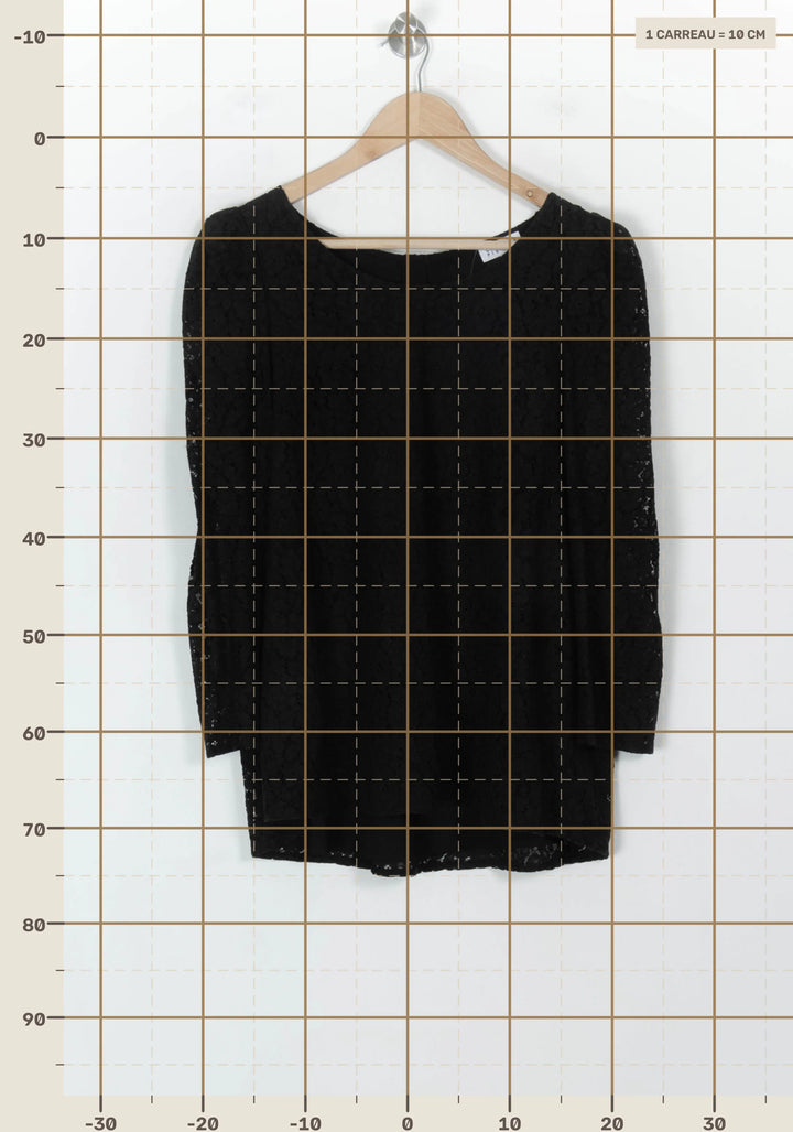 Blouse Noire - Taille L/40 de la marque Claudie Pierlot | PARAD118448 - Vendu par Paradigme - Image 4