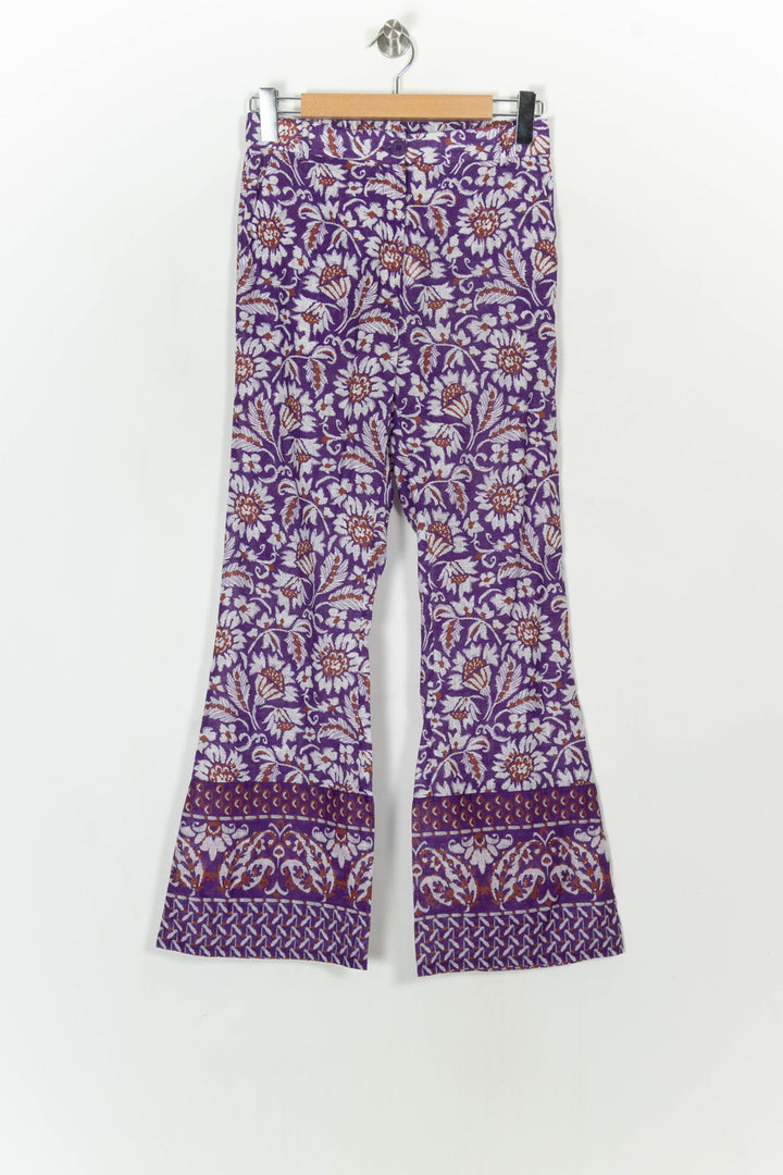 Pantalon Évasé Violet et Blanc - Taille M/38 de la marque Stella Forest | PARAD118456 - Vendu par Paradigme - Image 2