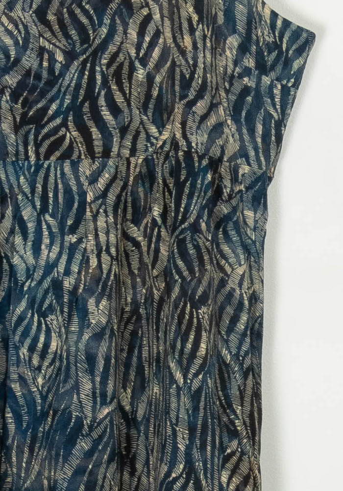 Robe Longue Bleue et Beige - Taille S/36 de la marque La Fée Maraboutée | PARAD118462 - Vendu par Paradigme - Image 3