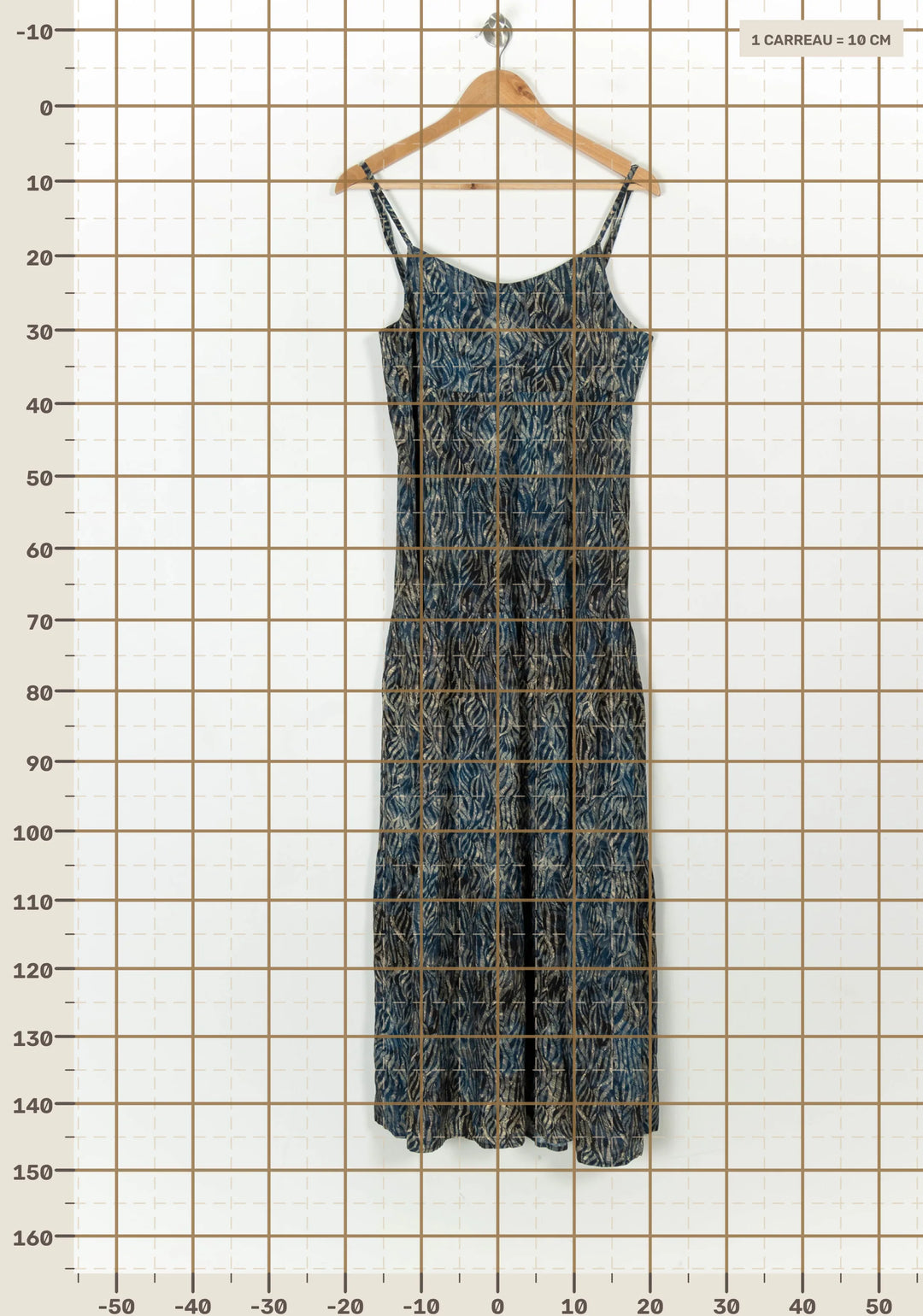 Robe Longue Bleue et Beige - Taille S/36 de la marque La Fée Maraboutée | PARAD118462 - Vendu par Paradigme - Image 4