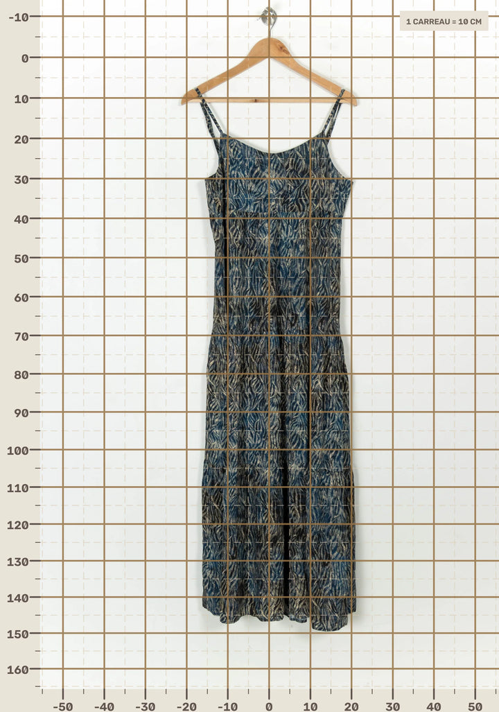Robe Longue Bleue et Beige - Taille S/36 de la marque La Fée Maraboutée | PARAD118462 - Vendu par Paradigme - Image 4