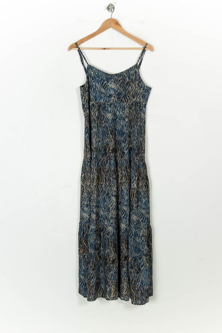 Robe Longue Bleue et Beige - Taille S/36 de la marque La Fée Maraboutée | PARAD118462 - Vendu par Paradigme - Image 2
