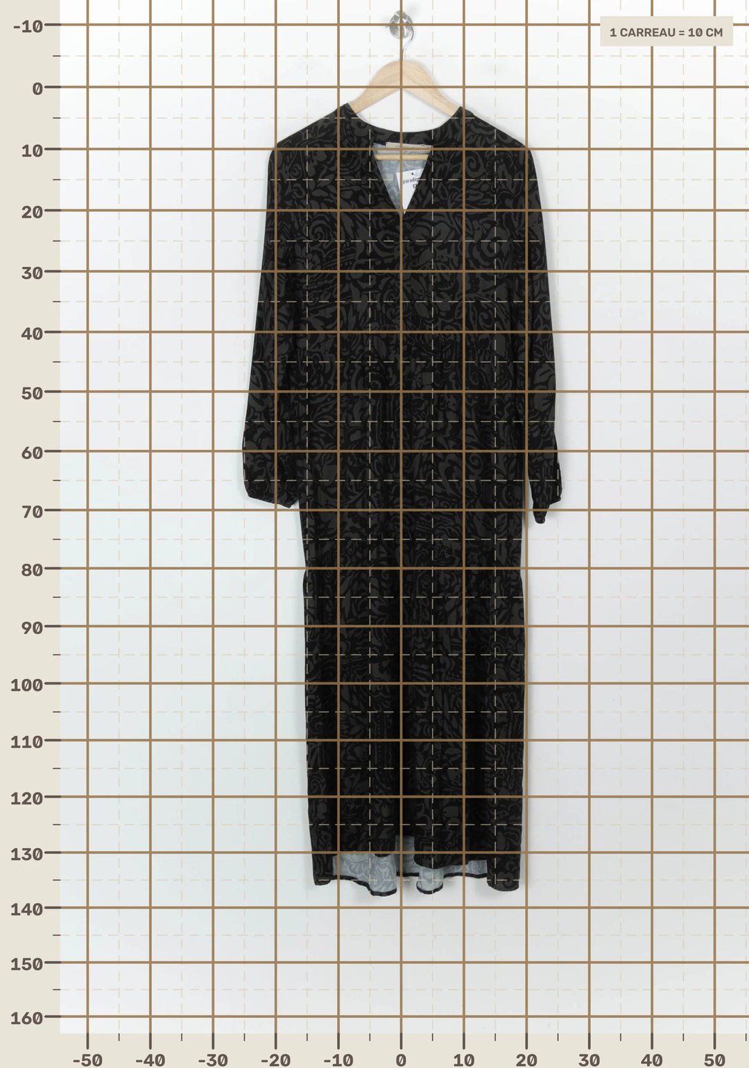 Robe Noire et Grise - Taille M/38 de la marque La Fée Maraboutée | PARAD118466 - Vendu par Paradigme - Image 4