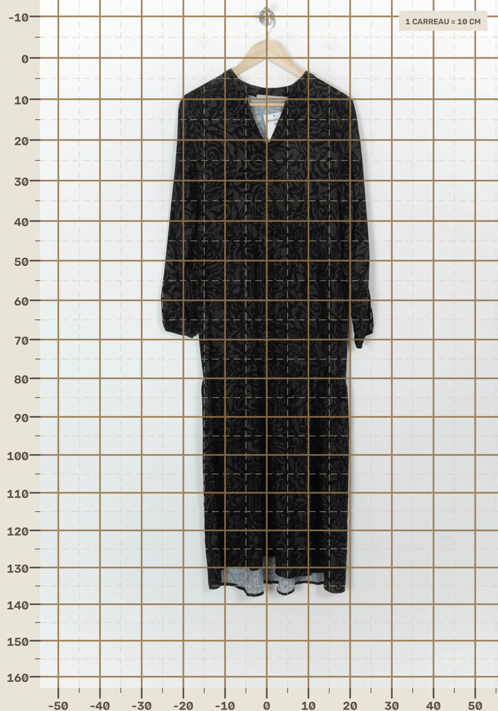 Robe Noire et Grise - Taille M/38 de la marque La Fée Maraboutée | PARAD118466 - Vendu par Paradigme - Image 4