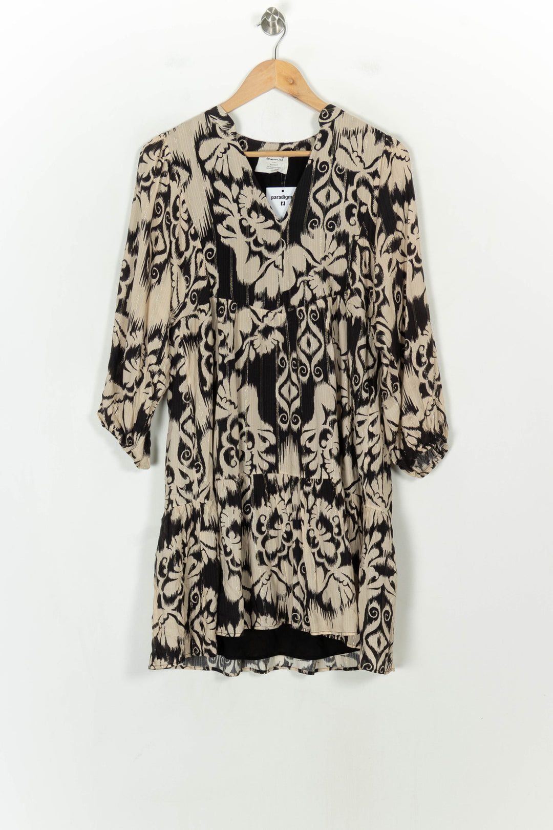 Robe Courte Noire et Beige - Taille M/38 de la marque Maison 123 | PARAD118468 - Vendu par Paradigme - Image 2